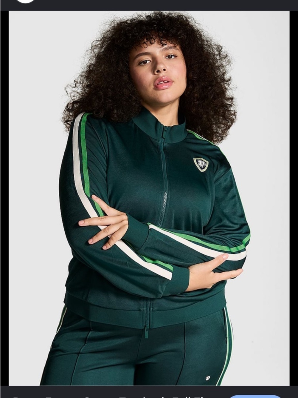 VS pink track jacket green Large